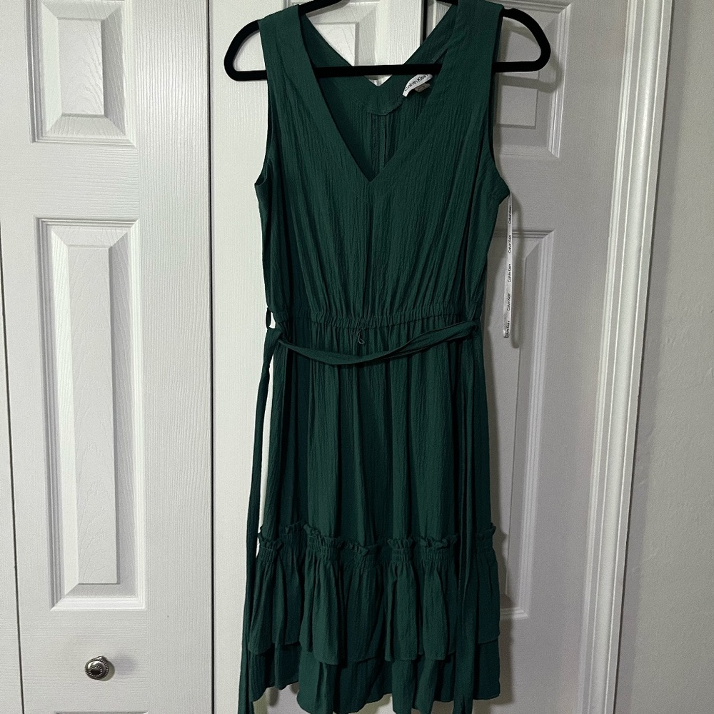 Ann Taylor, Green Tie Waist Dress, Size 8
